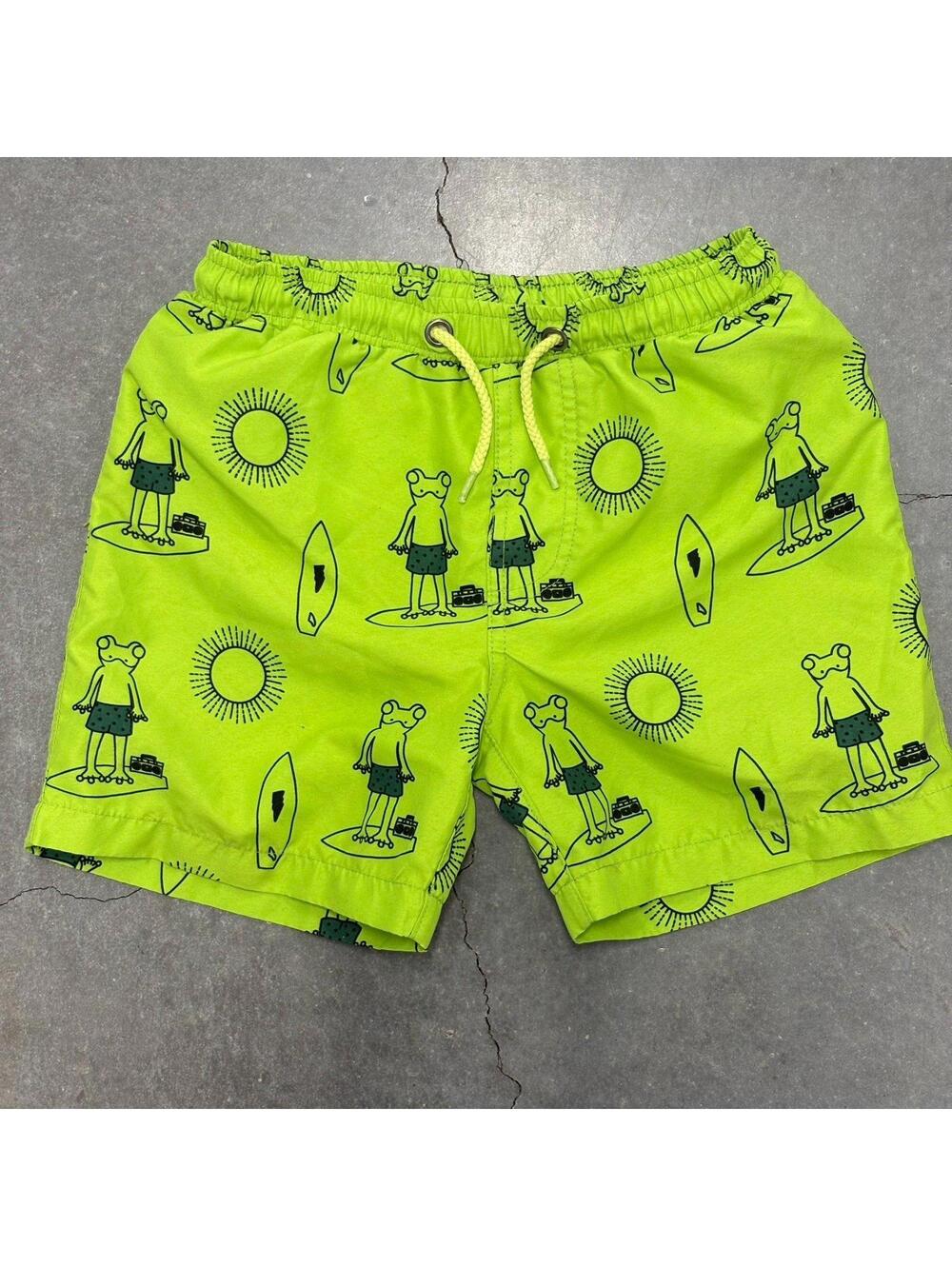 Ice Cream Castle Kids Frog Swim Trunks